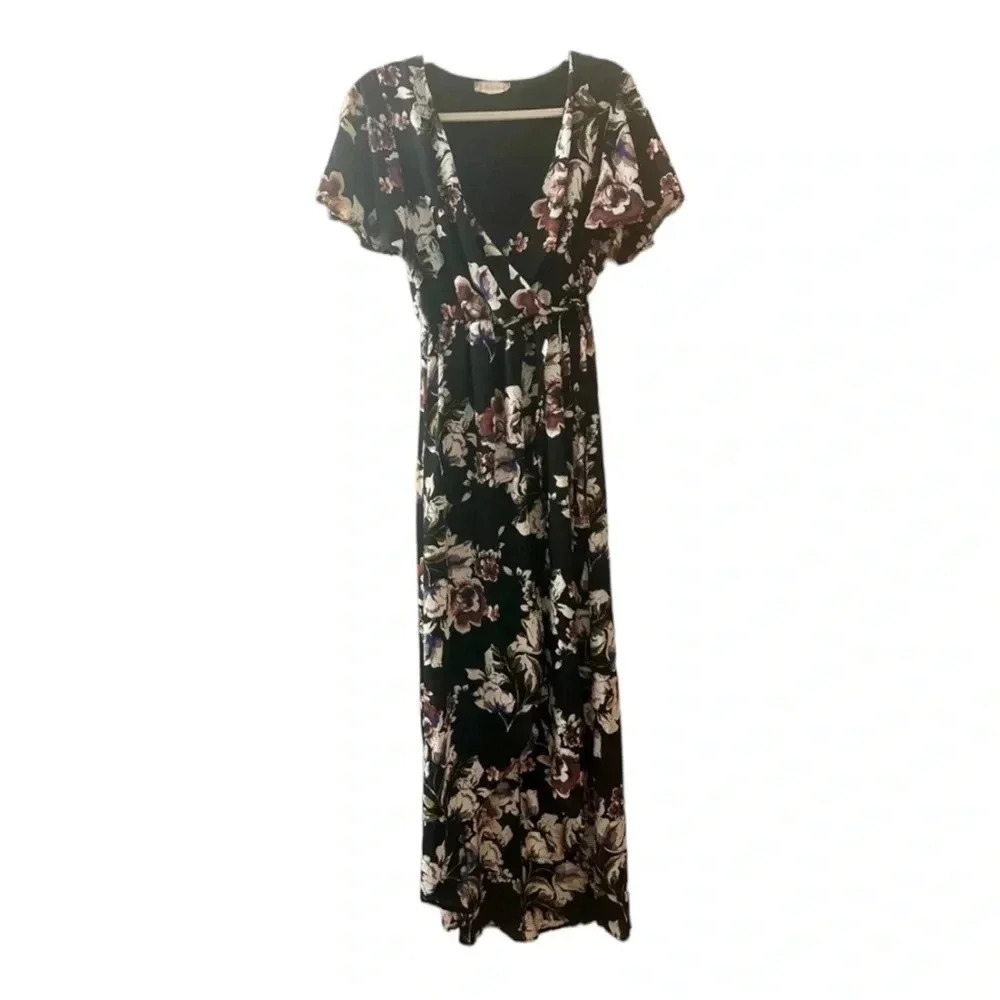 Altar’d state high low floral dress // size S